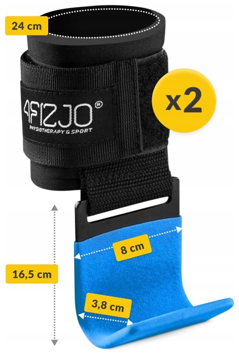 Крючки для перекладины и тяги 4FIZJO Hooks Black/Blue (P-5907739314772)