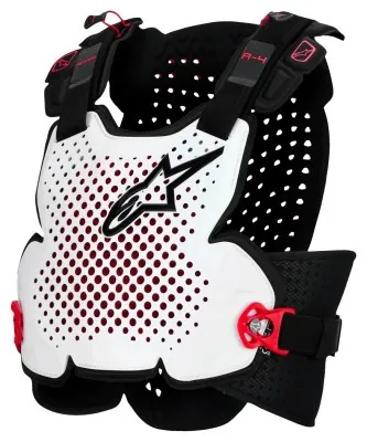 Захист тіла Alpinestars A-4 PLASMA CHEST PROTECTOR BLACK RED WHITE, M/L