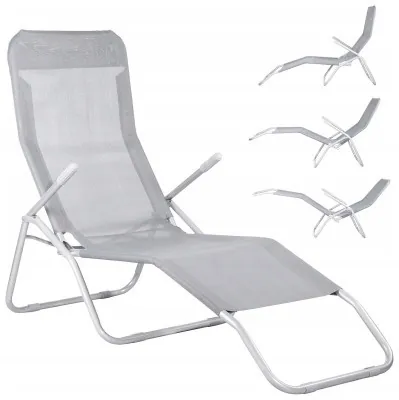 Шезлонг Springos Zero Gravity складний GC0015 Grey