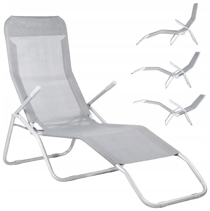Шезлонг Springos Zero Gravity складний GC0015 Grey