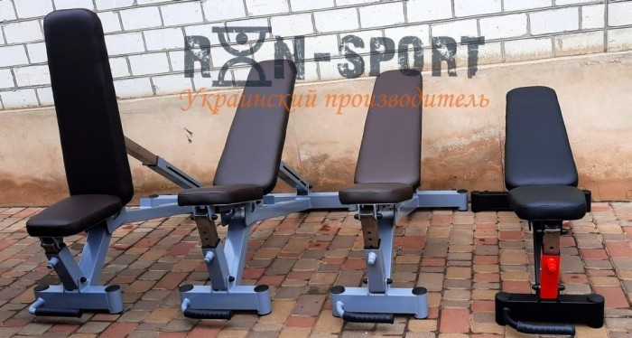 Профессиональная серия! Скамейка для жима и стойки под штангу RN-Sport black rock