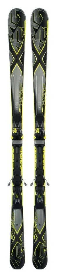 Лижі гірські комплект K2 AMP Charger+MOD 12.0 MX 172см Grey/black/yellow (1030001.120.1+1031002.120.1) (179 см grey/black, yellow)