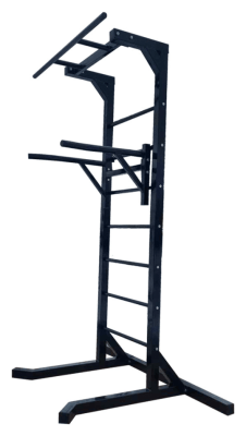 Турник, бруси та прес, окремостояща шведська стінка Чорна (50х50 мм)