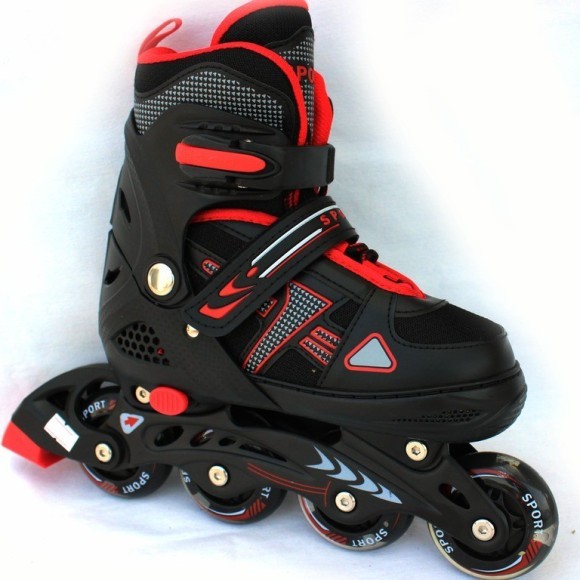 Ролики раздвижные (р39-42) (мод0014) Bavar Sport (красный)