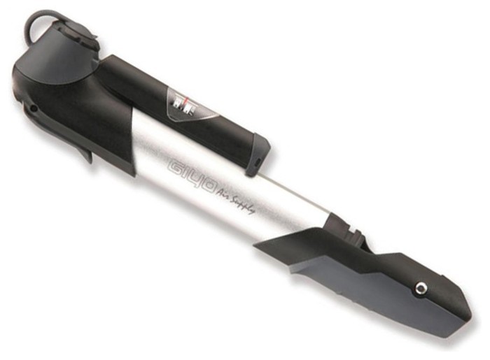 Насос міні GIYO GP-961A Алюмiнiй сірий 80psi з манометром AV/FV AM (брендоване пакування), укр, укр