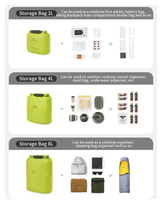 Гермомешок Naturehike CNK2550XB012, 4 л, желтый