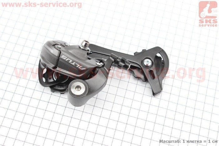 Перекид ланцюга задня Shimano 9зв., кріп. болт, ALTUS RD-M370, укр, укр