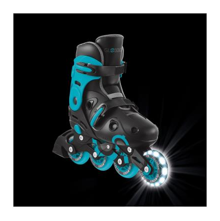 Роликові ковзани GLOBBER GO SCATES LIGHTS аква р.34-37, до 60кг, 5+