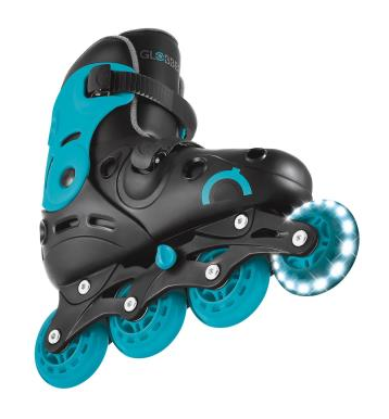 Роликові ковзани GLOBBER GO SCATES LIGHTS аква р.34-37, до 60кг, 5+, укр, укр