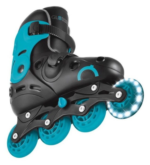 Роликові ковзани GLOBBER GO SCATES LIGHTS аква р.34-37, до 60кг, 5+, укр, укр