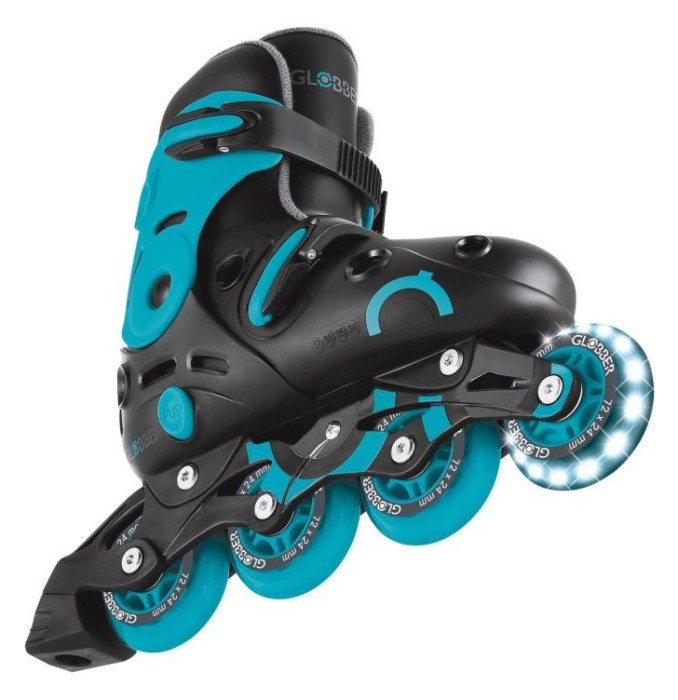 Роликові ковзани GLOBBER GO SCATES LIGHTS аква р.34-37, до 60кг, 5+, укр, укр