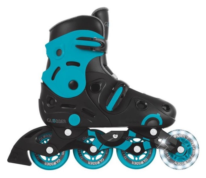Роликові ковзани GLOBBER GO SCATES LIGHTS аква р.34-37, до 60кг, 5+, укр, укр