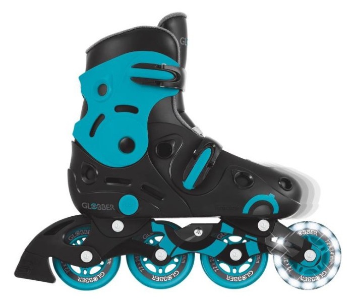 Роликові ковзани GLOBBER GO SCATES LIGHTS аква р.34-37, до 60кг, 5+, укр, укр