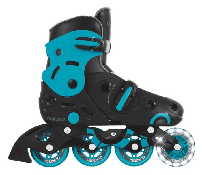 Роликові ковзани GLOBBER GO SCATES LIGHTS аква р.34-37, до 60кг, 5+, укр, укр