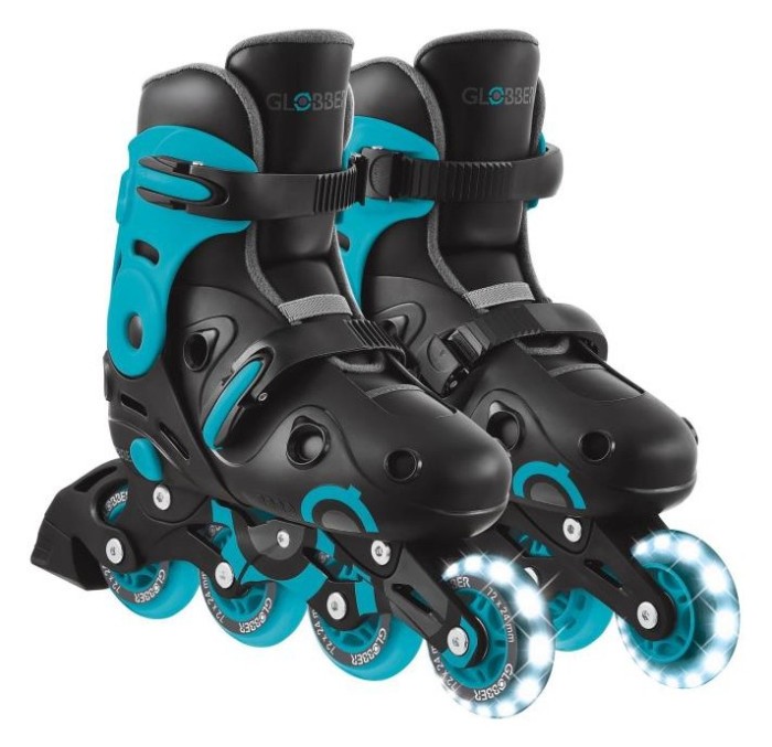Роликові ковзани GLOBBER GO SCATES LIGHTS аква р.34-37, до 60кг, 5+, укр, укр