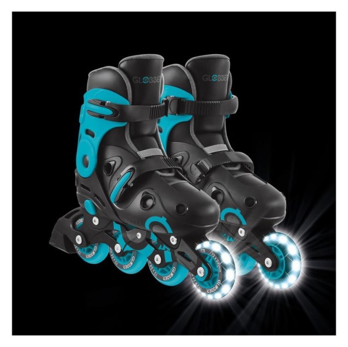 Роликові ковзани GLOBBER GO SCATES LIGHTS аква р.34-37, до 60кг, 5+, укр, укр