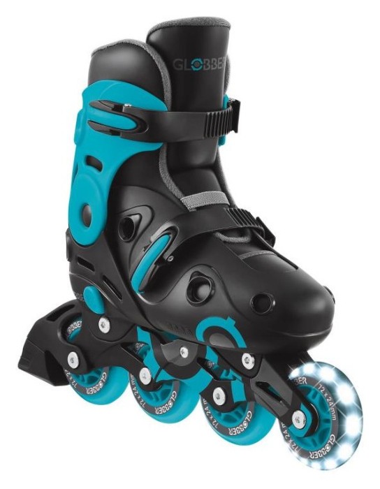 Роликові ковзани GLOBBER GO SCATES LIGHTS аква р.34-37, до 60кг, 5+, укр, укр