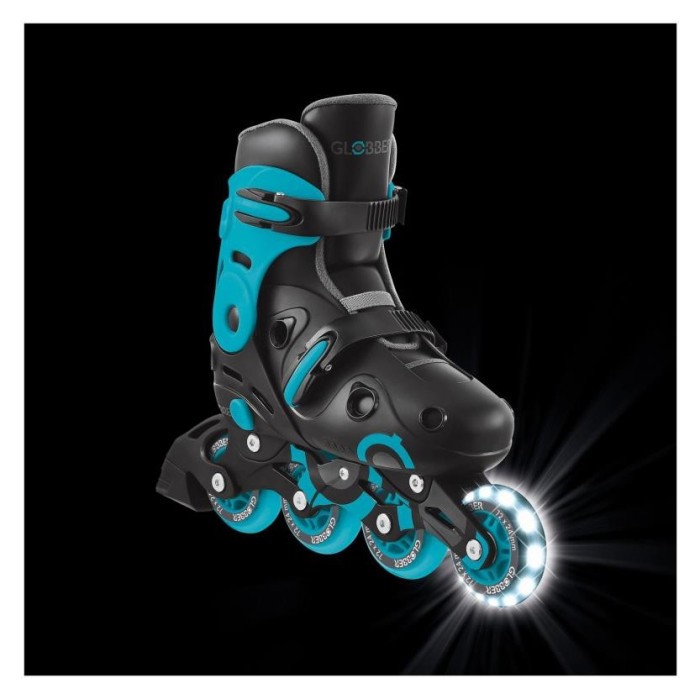 Роликові ковзани GLOBBER GO SCATES LIGHTS аква р.34-37, до 60кг, 5+, укр, укр