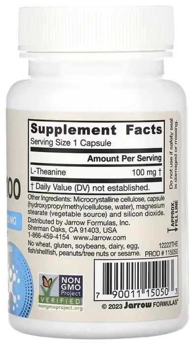 Theanine 100mg - 60 vcaps