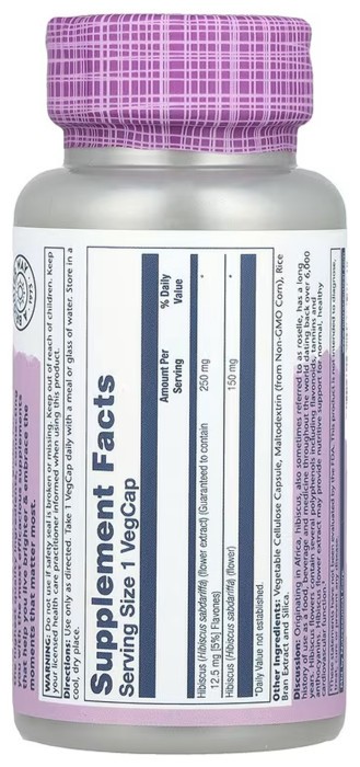 Hibiscus Flower Extract 250mg - 60 vcaps