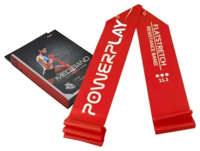 Стрічка-еспандер для фітнесу та реабілітації PowerPlay 4112 0.6мм MediBand Heavy Червона (11кг)