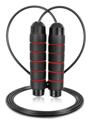 Скакалка швидкісна PowerPlay 4210 Power Weighted Jump Rope Чорна (2,7m.)