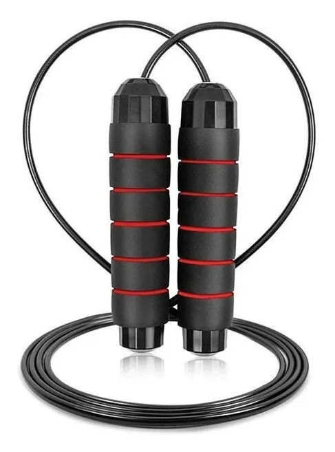 Скакалка швидкісна PowerPlay 4210 Power Weighted Jump Rope Чорна (2,7m.)