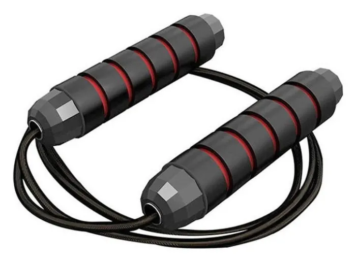 Скакалка швидкісна PowerPlay 4210 Power Weighted Jump Rope Чорна (2,7m.)