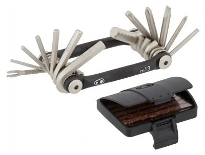 Мультитул Crankbrothers M13, 2/2.5/3/4/5/6/8мм, T10, T25, Phillips #1 #2, flat #2, инструмент для бескамерных шин, черный