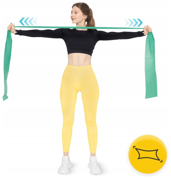 Стрічка-еспандер для спорту та реабілітації 4FIZJO Flat Band 200 х 15 cм 5-8 кг Green (P-5907222931653)