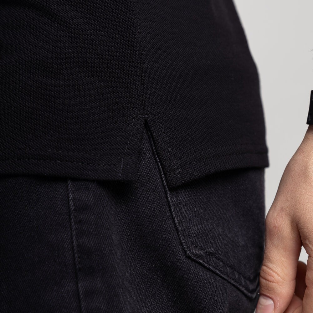 Легкое тактическое летнее мужское черное поло Pobedov Royal BATAL Военное