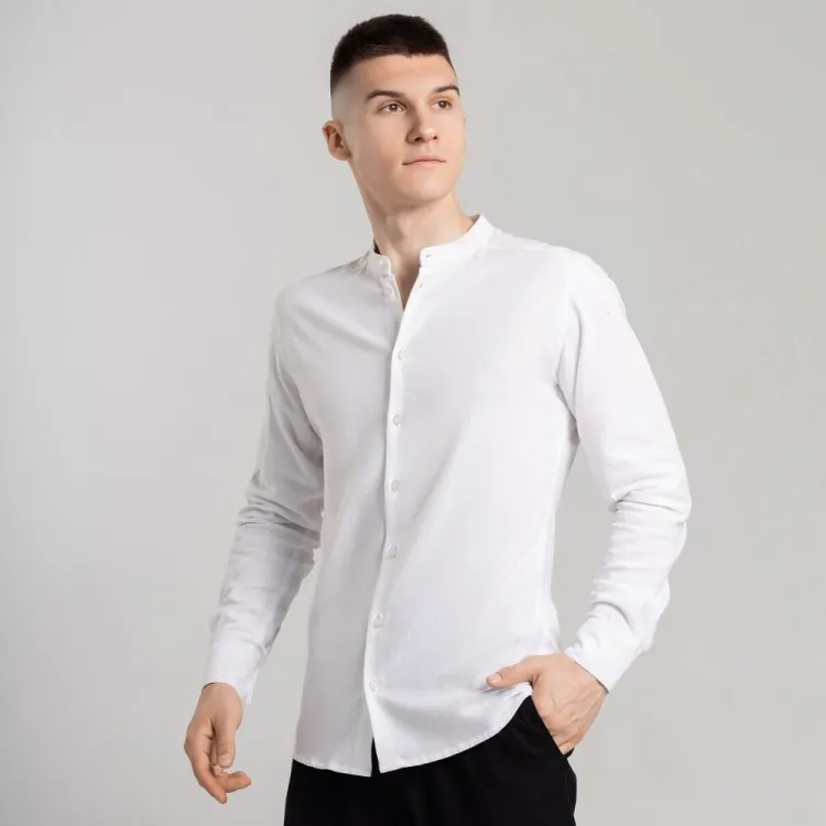 Чоловіча сорочка біла з довгим рукавом Pobedov Orion (XL)