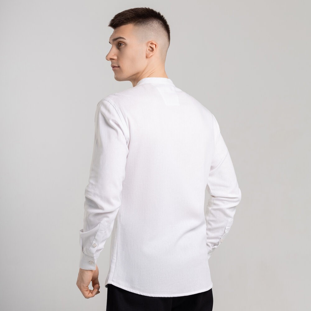 Мужская рубашка белая с длинным рукавом Pobedov Orion