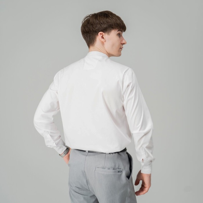 Чоловіча сорочка біла з довгим рукавом Pobedov Orion, укр, укр