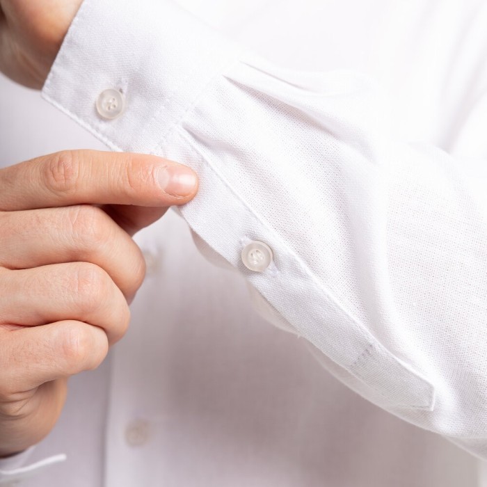 Чоловіча сорочка біла з довгим рукавом Pobedov Orion, укр, укр