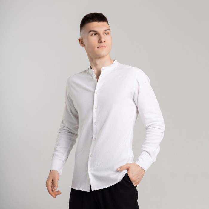 Чоловіча сорочка біла з довгим рукавом Pobedov Orion, укр, укр