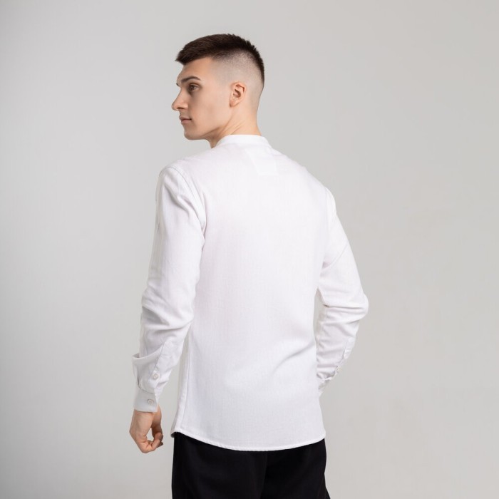 Чоловіча сорочка біла з довгим рукавом Pobedov Orion, укр, укр