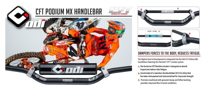 Мото кермо ODI MX Handlebars, "CFT" Podium, CR High-930 Black