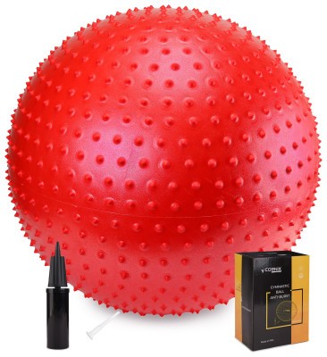 М'яч для фітнесу (фітбол) Cornix 55 см масажний Anti-Burst XR-0470 Red