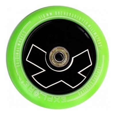 Колесо для трюкового самокату Explore 110 литий пластик abec -9 Зелений