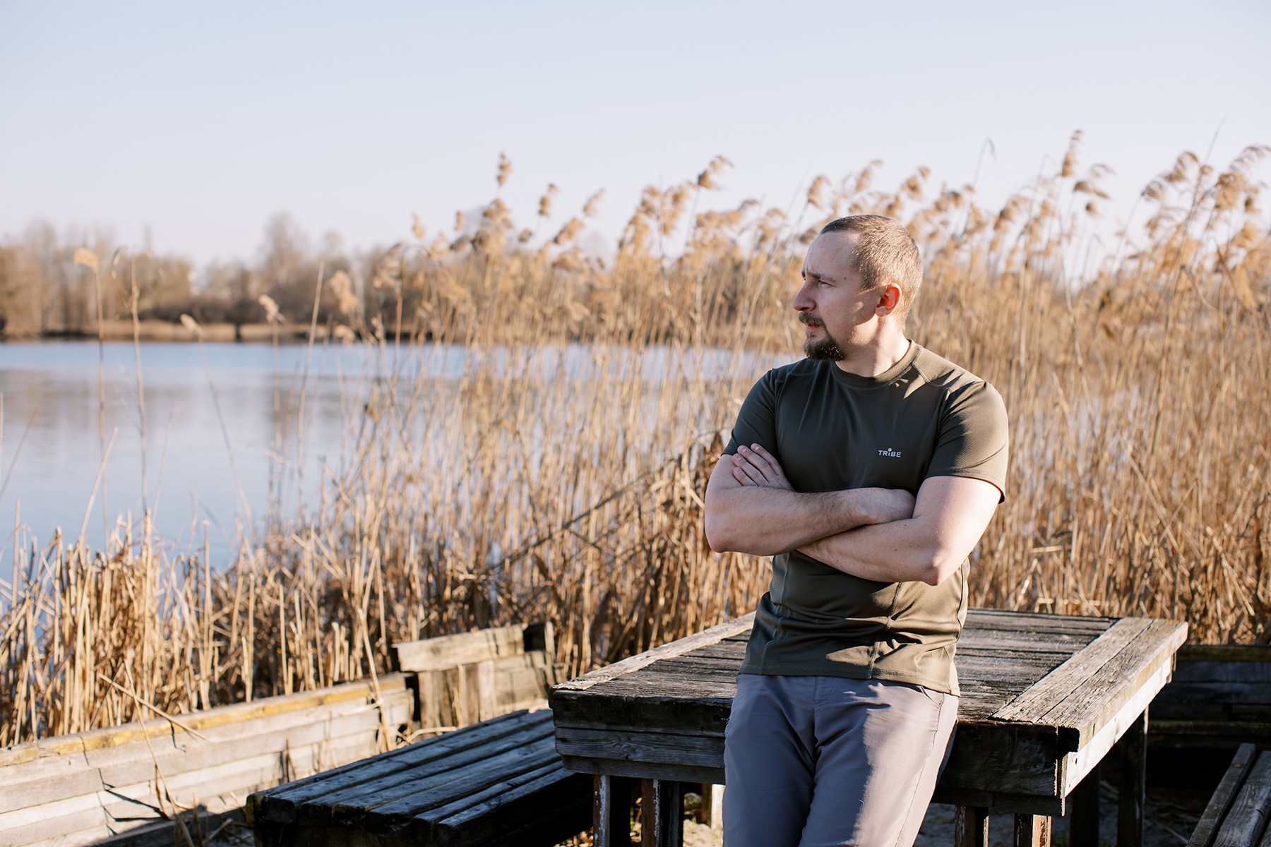 Футболка Tribe CoolpaS S T-KI-0006-olive, укр, укр