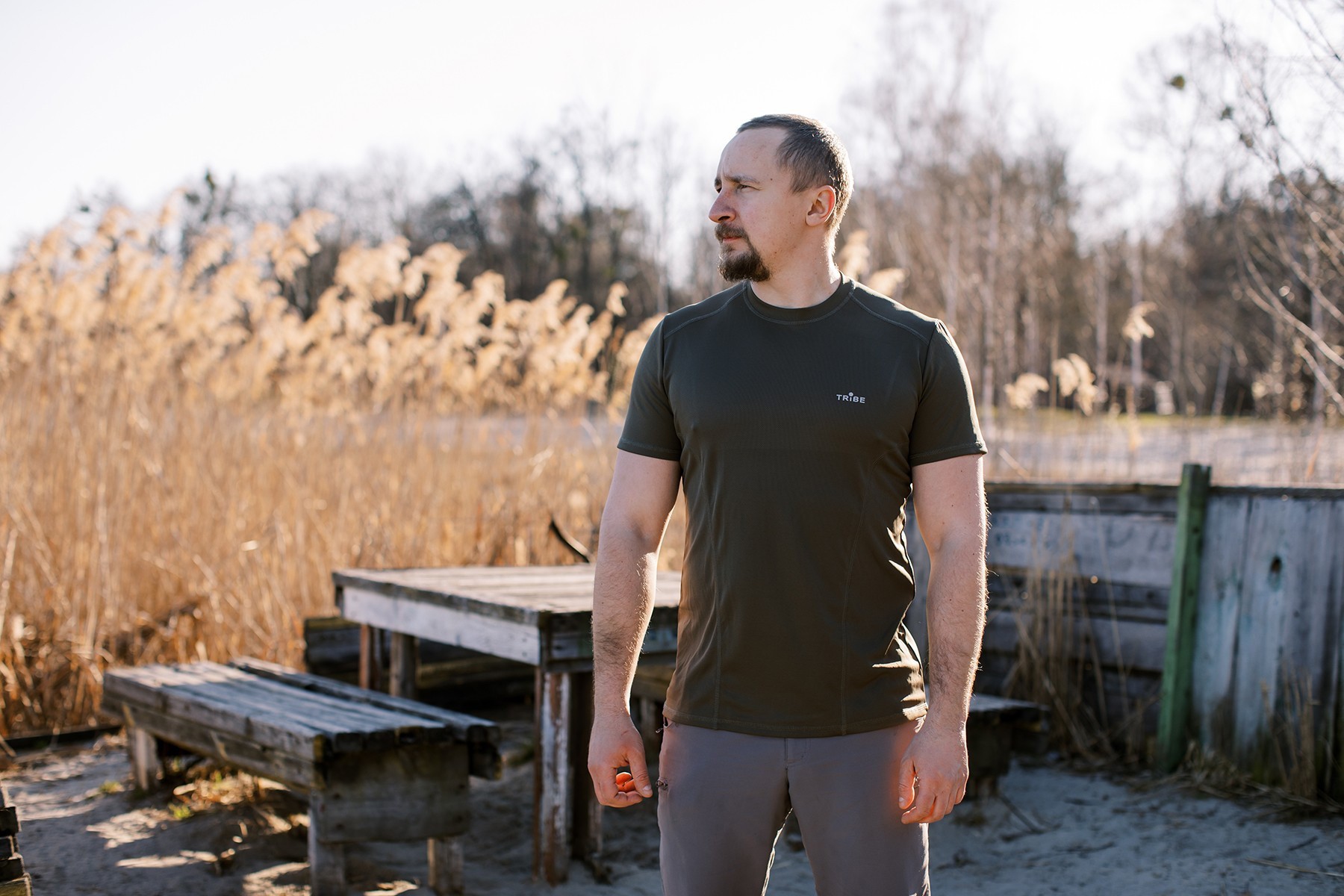 Футболка Tribe CoolpaS S T-KI-0006-olive, укр, укр