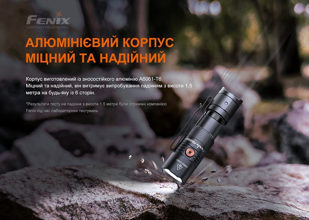 Ліхтар ручний Fenix PD25R, укр, укр