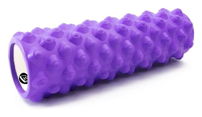 Масажний ролик EasyFit Grid Roller Extreme 45 см Фіолетовий