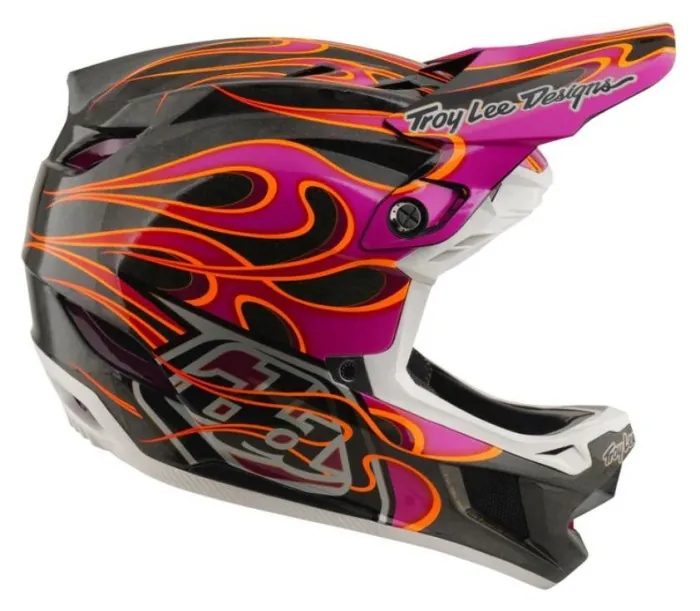 Вело шолом TLD D4 CARBON HELMET; TORCHED [CARBON / MAGENTA] M