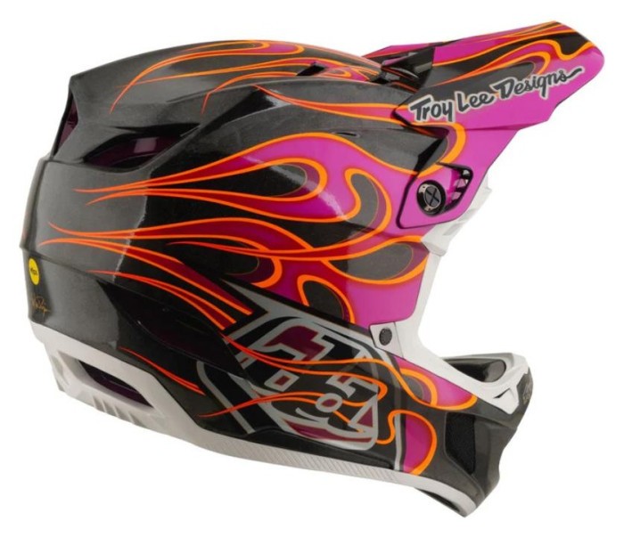 Вело шолом TLD D4 CARBON HELMET; TORCHED [CARBON / MAGENTA] M