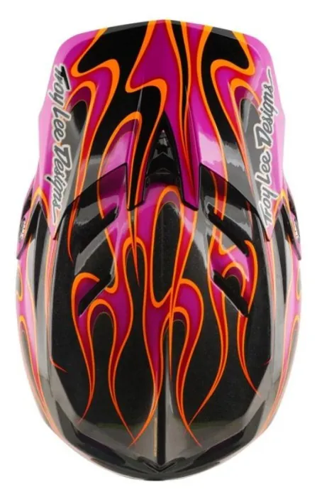 Вело шолом TLD D4 CARBON HELMET; TORCHED [CARBON / MAGENTA] M