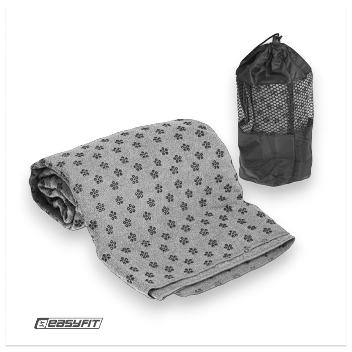 Рушник для йоги EasyFit Yoga Mat Towel з мікрофібри (Сірий), укр, укр