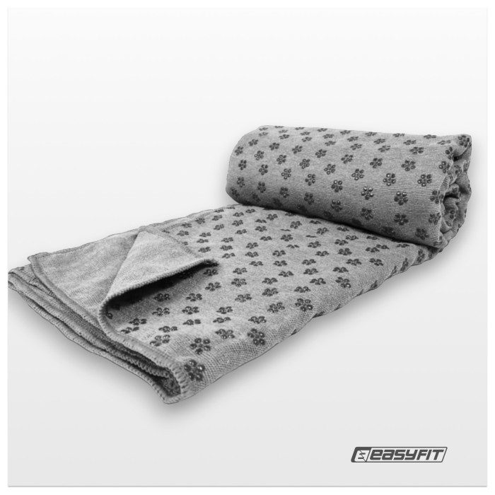 Рушник для йоги EasyFit Yoga Mat Towel з мікрофібри (Сірий)