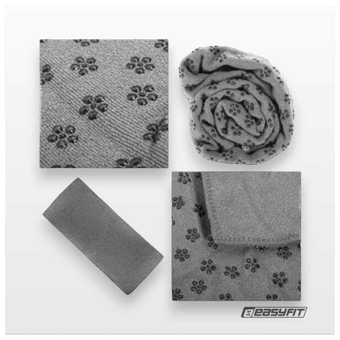 Рушник для йоги EasyFit Yoga Mat Towel з мікрофібри (Сірий)